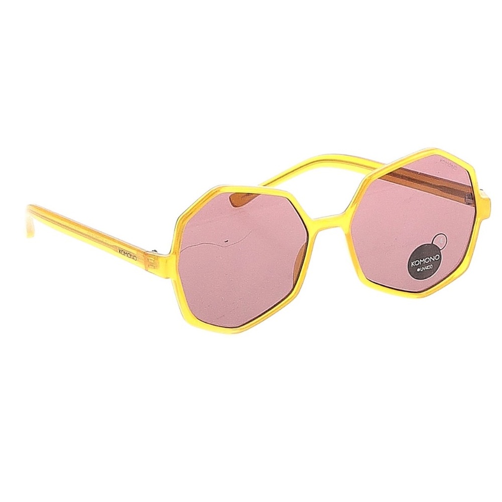 Komono Sunglasses Oversized Gold NEW Bonnie geometric - Picture 3 of 11